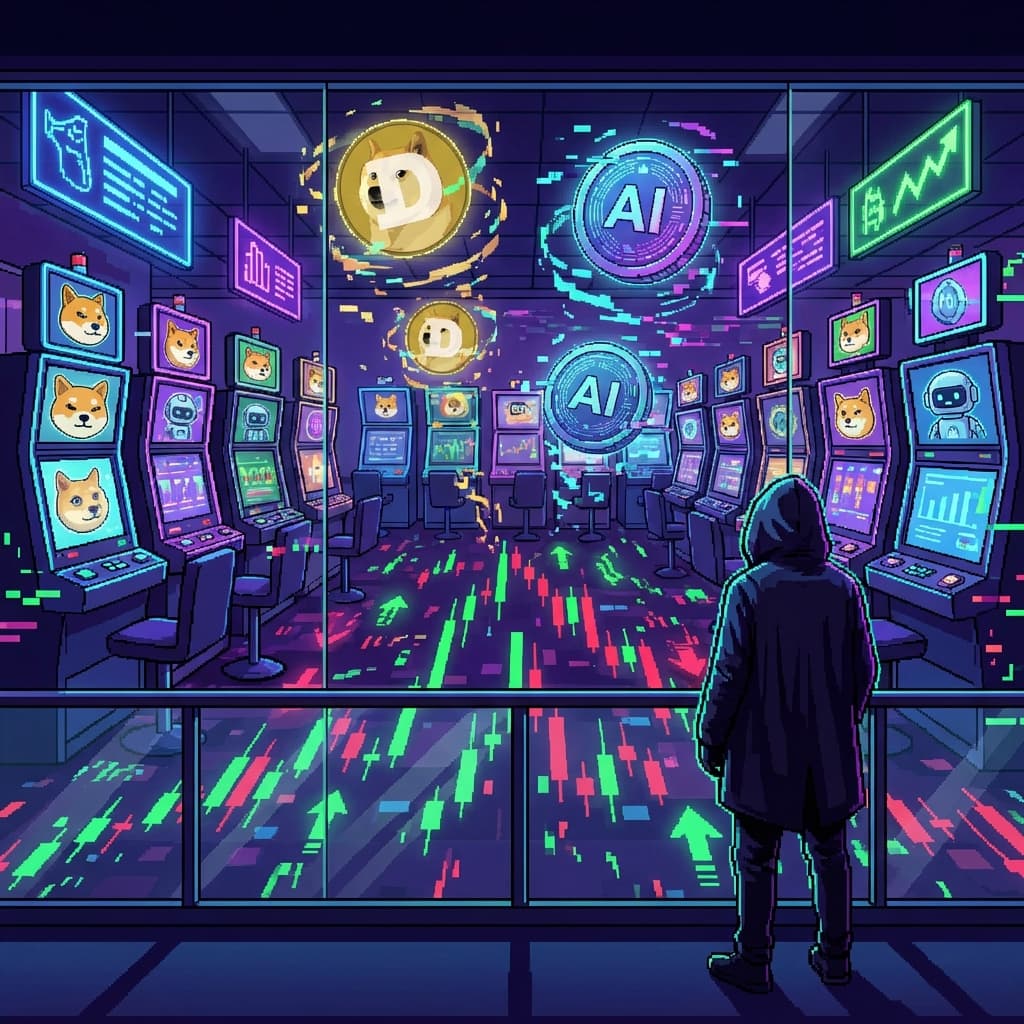 밈코인과 AI 토큰 광란 배너